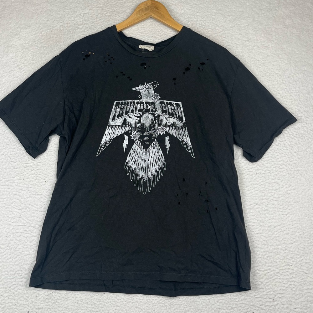 Refined canvas thunderbird graphic tee shirt